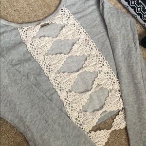 Arizona Jeans Grey Lacey-Back Sweater